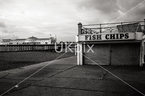 Brighton Pier, fish and chips